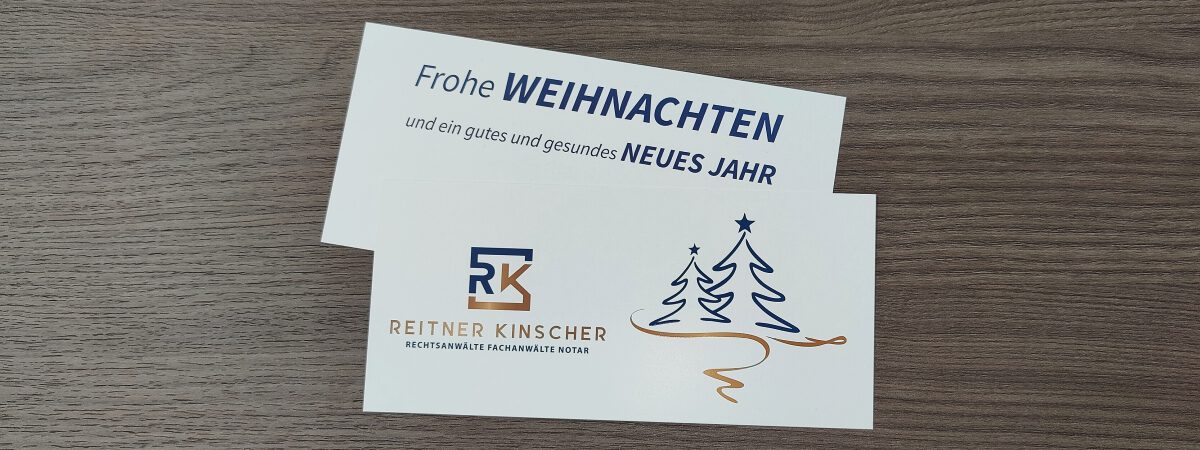Frohe Weihnachten - REITNER KINSCHER Rechtsanwälte Fachanwälte Notar - Essen Kettwig