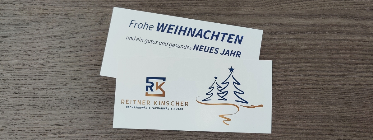 Frohe Weihnachten - REITNER KINSCHER Rechtsanwälte Fachanwälte Notar - Essen Kettwig